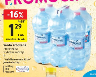 Intermarche Woda źródlana PRIMAVERA 1 l oferta