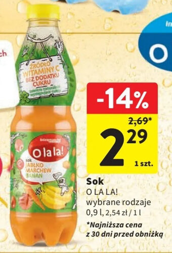 Intermarche Sok O LA LA! 0,9 l oferta