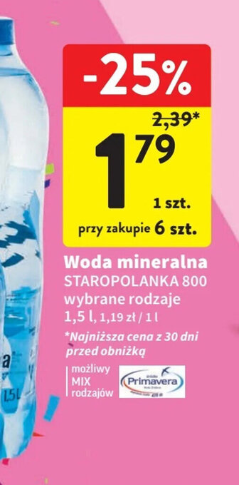 Intermarche Woda mineralna STAROPOLANKA 1,5 l oferta