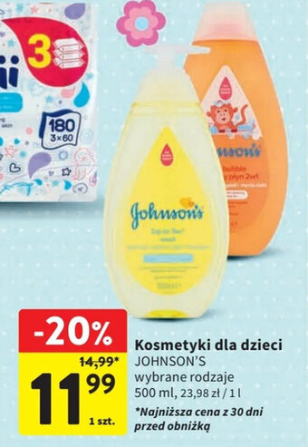 Intermarche Kosmetyki dla dzieci JOHNSON'S 500 ml oferta