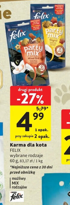 Intermarche Karma dla kota FELIX 60 g oferta