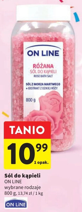 Intermarche Sól do kąpieli ON LINE 800 g oferta