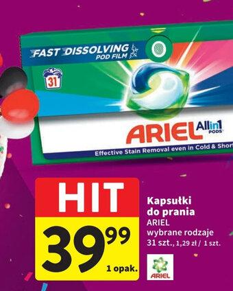 Intermarche Kapsułki do prania ARIEL 31 szt. oferta