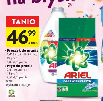 Intermarche Proszek do prania 2,475 kg / Płyn do prania 2,4 l ARIEL oferta