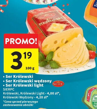 Intermarche Ser Królewski / Ser Królewski wędzony / Ser Królewski light 100 g oferta