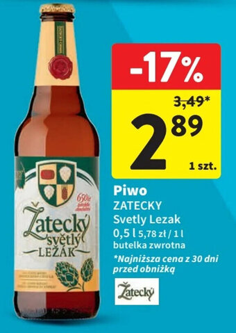 Intermarche Piwo Zatecký Svetly Lezak 0,5 l oferta