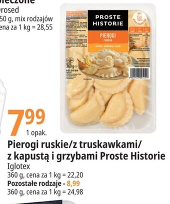 E.Leclerc Pierogi ruskie/z truskawkami/ z kapustą i grzybami Proste Historie Iglotex 360 g oferta