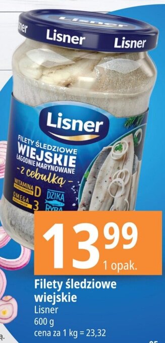 E.Leclerc Filety śledziowe wiejskie Lisner 600 g oferta