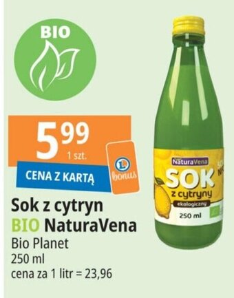 E.Leclerc Sok z cytryn BIO NaturaVena 250 ml oferta