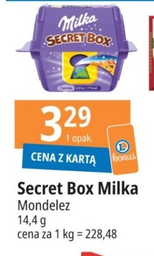 E.Leclerc Secret Box Milka 14,4 g oferta
