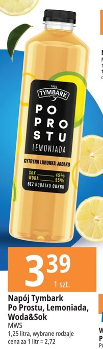 E.Leclerc Napój Tymbark Po Prostu, Lemoniada, Woda&Sok 1,25 l oferta