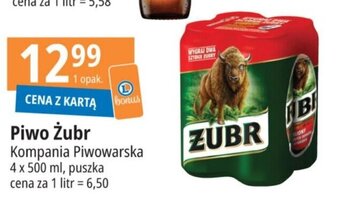 E.Leclerc Piwo Żubr 4 x 500 ml oferta