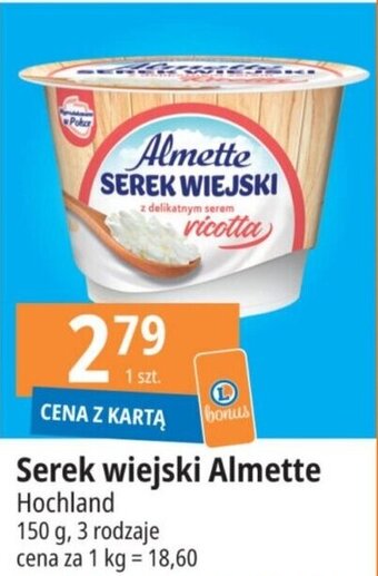 E.Leclerc Serek wiejski Almette Hochland 150 g oferta