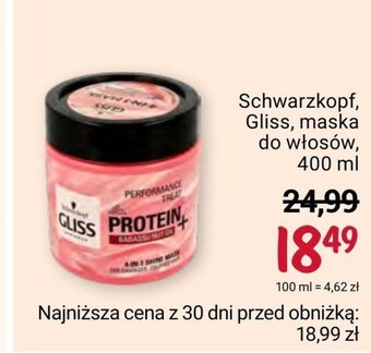 Rossmann Maska do włosów gliss kur oferta