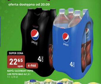 bi1 NAPÓJ GAZOWANY PEPSI LUB PEPSI MAX 4x1,5l oferta