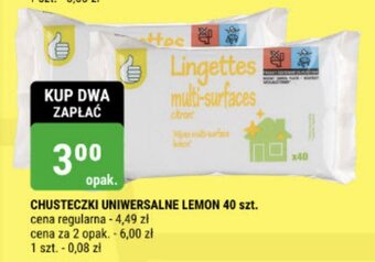 bi1 CHUSTECZKI UNIWERSALNE LEMON 40 szt. oferta