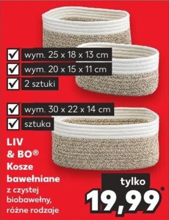 Kaufland Kosze bawełniane oferta