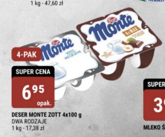bi1 DESER MONTE ZOTT 4x100 g oferta