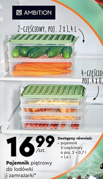 Biedronka Pojemnik piętrowy do lodówki i zamrażarki oferta