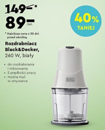 Biedronka Rozdrabniacz Black&Decker 260 W oferta