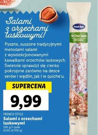 Lidl FRENCH STYLE Salami z orzechami laskowymi 250g oferta