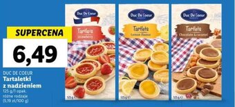 Lidl DUC DE COEUR Tartaletki z nadzieniem 125 g oferta
