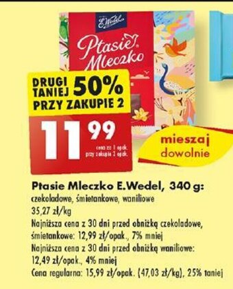 Biedronka Ptasie Mleczko E.Wedel, 340 g oferta