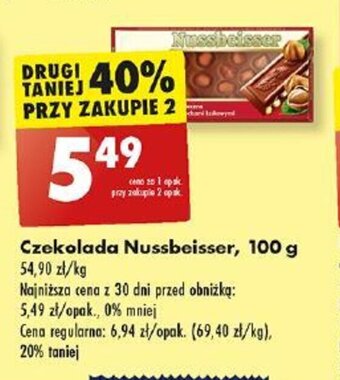 Biedronka Czekolada Nussbeisser, 100 g oferta