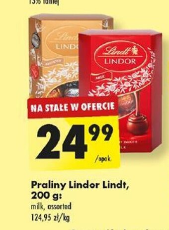 Biedronka Praliny Lindor Lindt, 200 g oferta