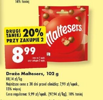 Biedronka Draże Maltesers, 102 g oferta