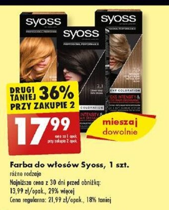 Biedronka Farba do włosów Syoss, 1 szt. oferta