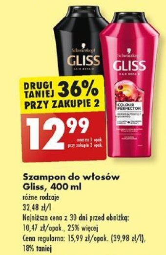 Biedronka Szampon do włosów Gliss, 400 ml oferta
