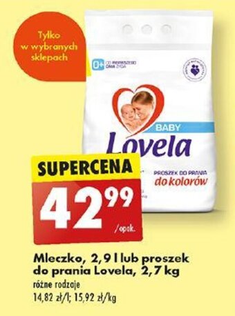 Biedronka Mleczko, 2,9 l lub proszek do prania Lovela, 2,7 kg oferta