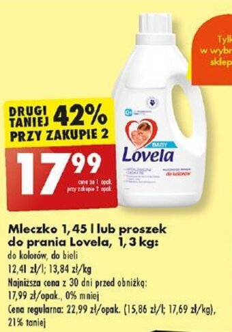 Biedronka Mleczko 1,45 l lub proszek do prania Lovela, 1,3 kg oferta