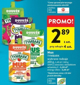 Intermarche Mus TYMBARK 200g oferta