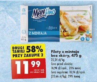 Biedronka Filety z mintaja bez skóry, 475 g oferta