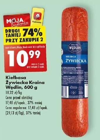 Biedronka Kiełbasa Żywiecka Kraina Wędlin, 600 g oferta