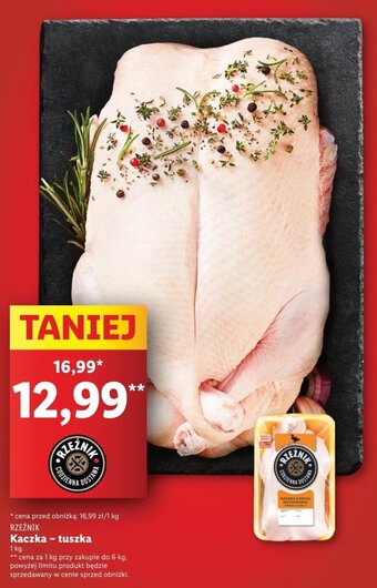 Lidl RZEŹNIK Kaczka tuszka 1kg oferta