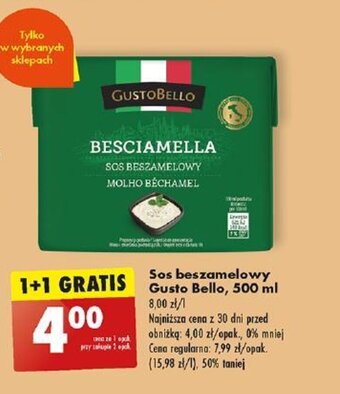 Biedronka Sos beszamelowy Gusto Bello, 500 ml oferta