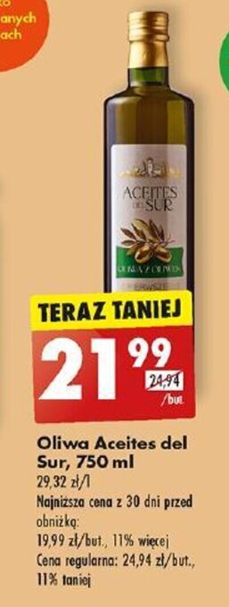 Biedronka Oliwa Aceites del Sur, 750 ml oferta