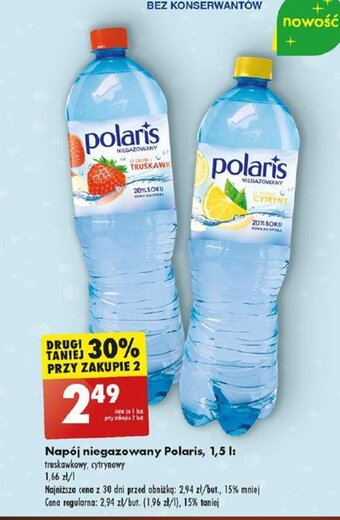 Biedronka Napój niegazowany Polaris, 1,5 l oferta