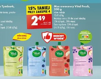 Biedronka Mus owocowy Vital Fresh, 200 g oferta