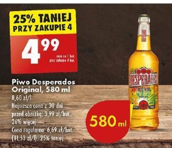 Biedronka Piwo Desperados Original, 580 ml oferta