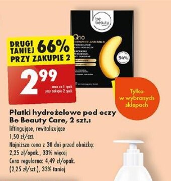 Biedronka Płatki hydrożelowe pod oczy Be Beauty Care, 2 szt. oferta