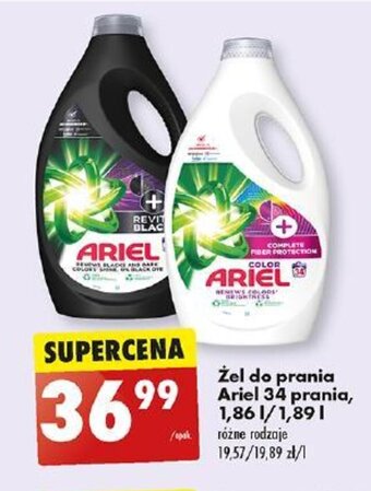Biedronka Żel do prania Ariel 34 prania, 1,86 1/1,89 l oferta