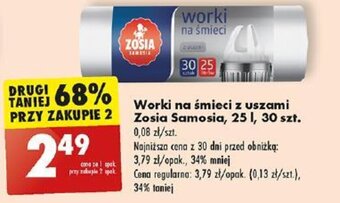 Biedronka Worki na śmieci z uszami Zosia Samosia, 25 l, 30 szt. oferta