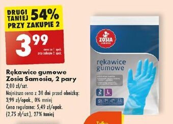 Biedronka Rękawice gumowe Zosia Samosia, 2 pary oferta