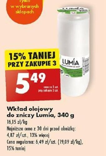 Biedronka Wkład olejowy do zniczy Lumia, 340 g oferta