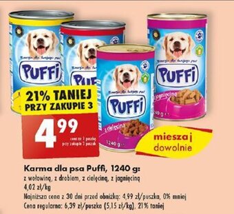 Biedronka Karma dla psa Puffi, 1240 g oferta