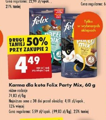 Biedronka Karma dla kota Felix Party Mix, 60 g oferta